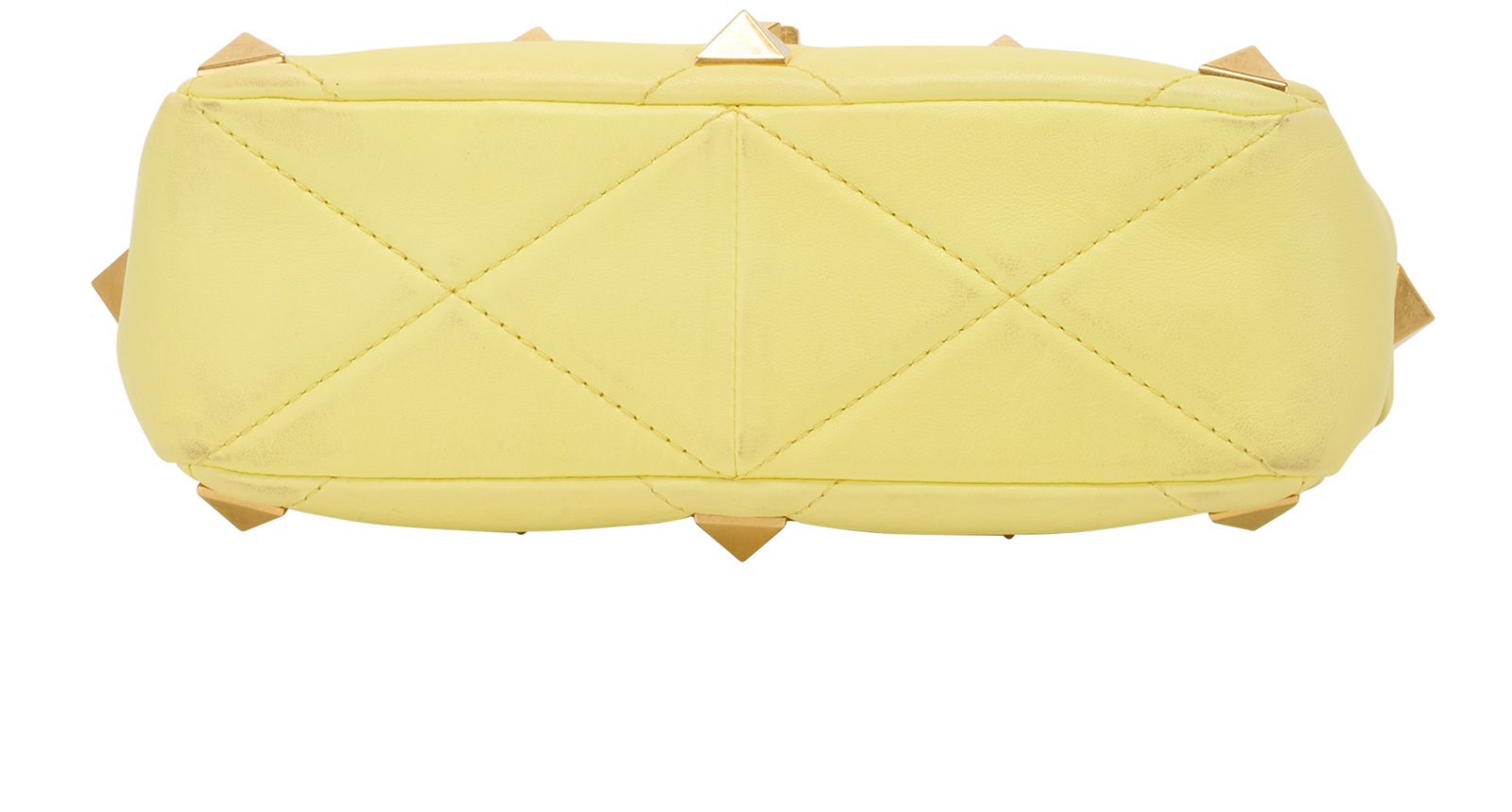 Medium Roman Stud, &pound;750, Handbags, Yellow, Leather, Top view